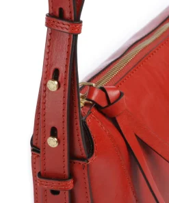 Fedora Umhängetasche fein genarbtes Rindsleder orange