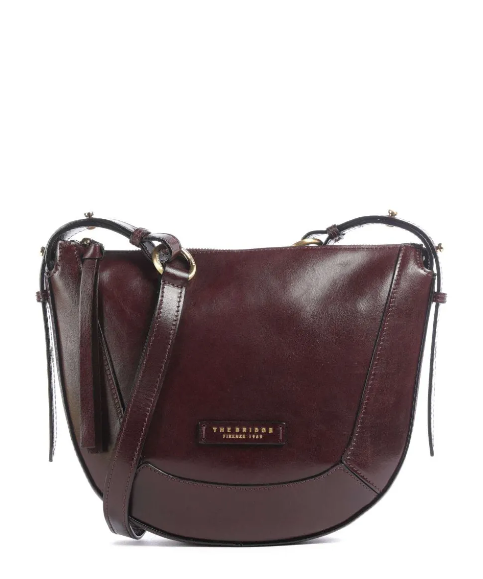 Fedora Umhängetasche fein genarbtes Rindsleder rotbraun