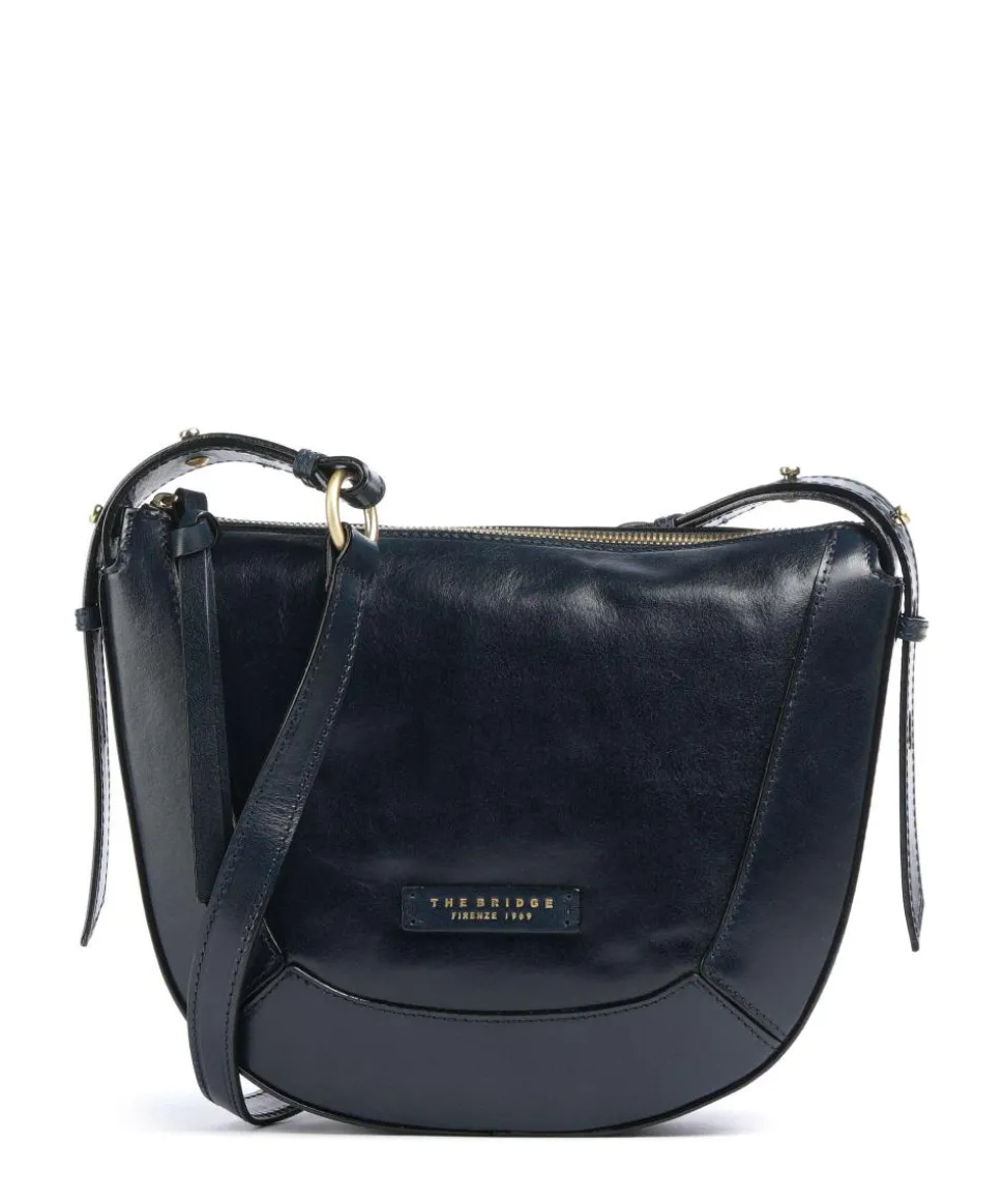 Fedora Umhängetasche fein genarbtes Rindsleder dunkelblau