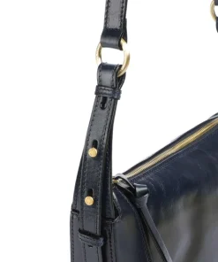 Fedora Umhängetasche fein genarbtes Rindsleder dunkelblau