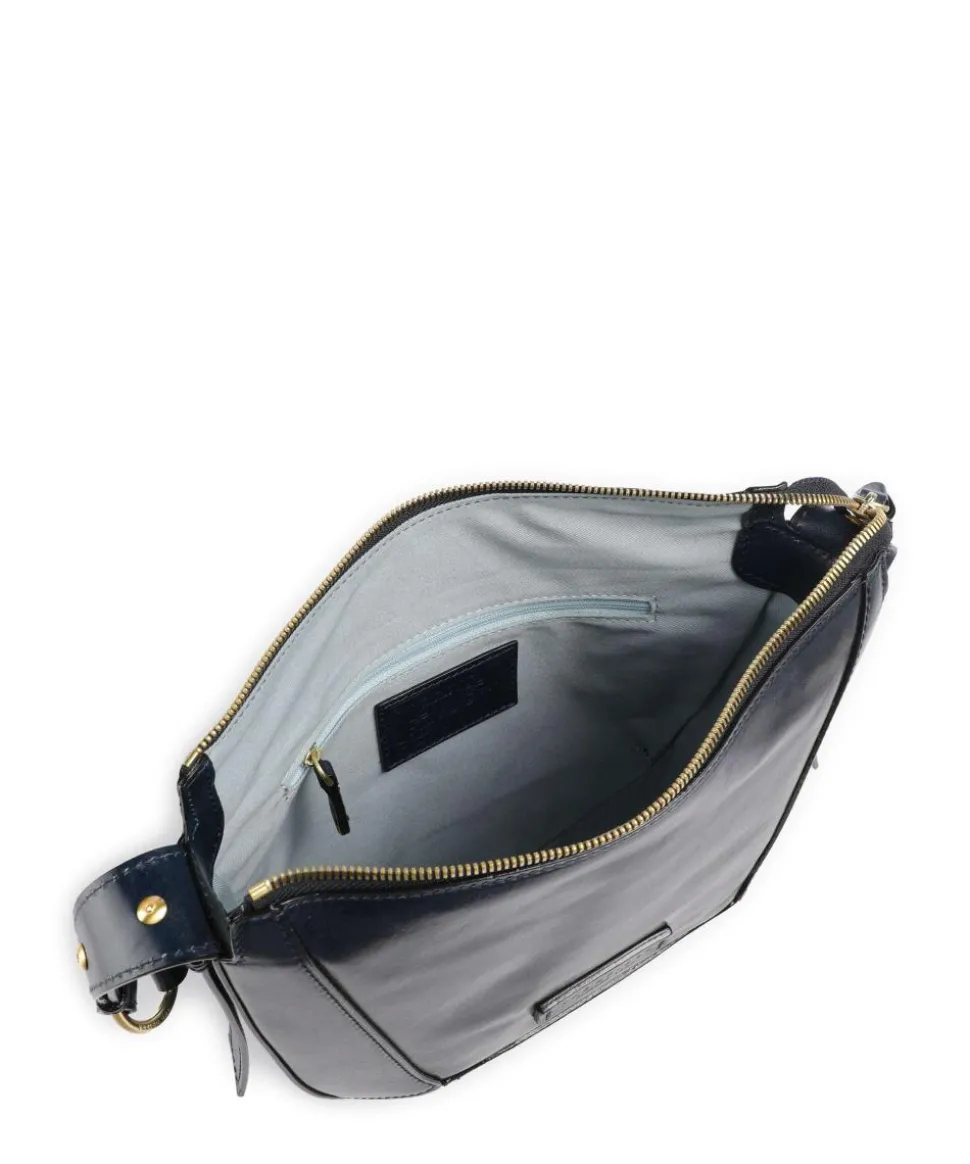 Fedora Umhängetasche fein genarbtes Rindsleder dunkelblau