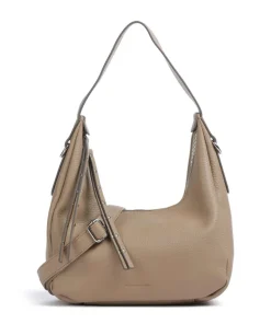 Feel Wild Beuteltasche genarbtes Leder hellbraun