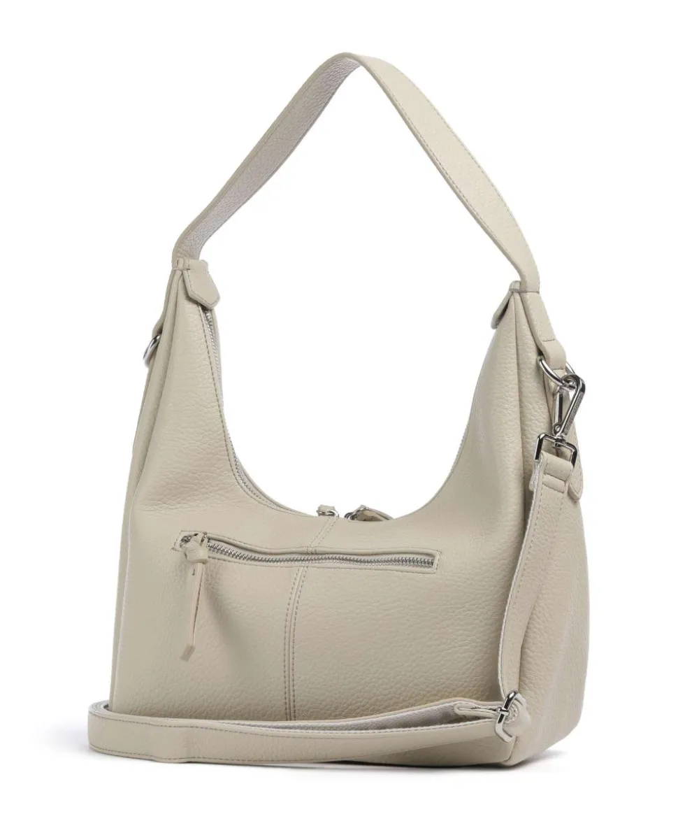 Feel Wild Beuteltasche genarbtes Leder stein