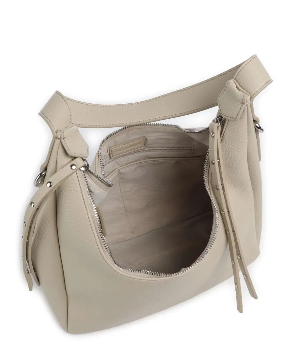 Feel Wild Beuteltasche genarbtes Leder stein