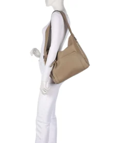 Feel Wild Beuteltasche genarbtes Leder hellbraun