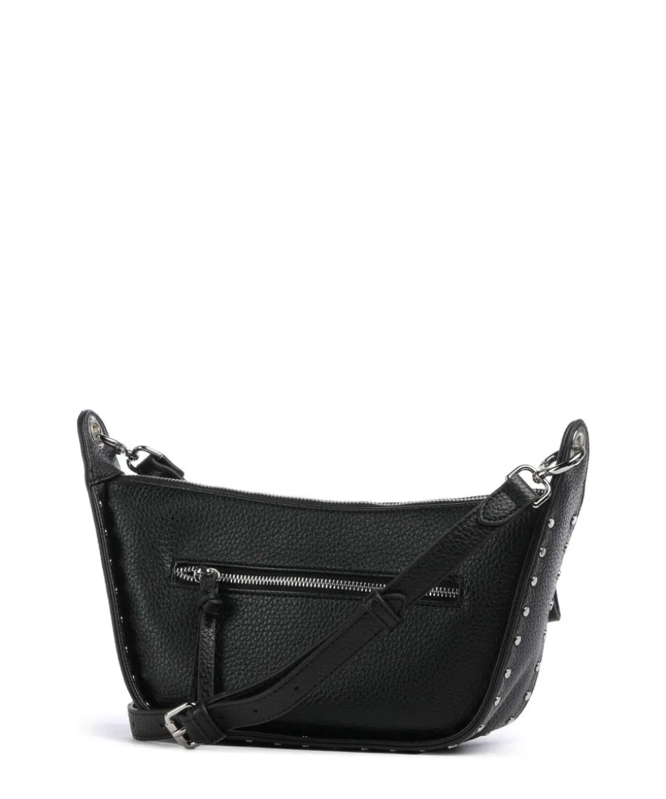 Feel Wild Umhängetasche genarbtes Leder schwarz