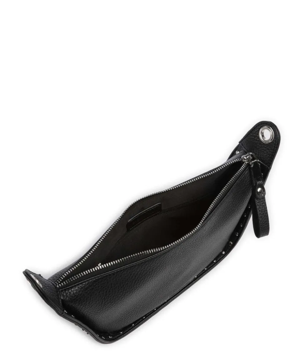 Feel Wild Umhängetasche genarbtes Leder schwarz