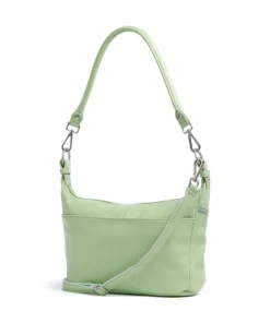 Feeling Good Schultertasche genarbtes Leder hellgrün