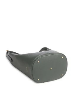 Fernanda Beuteltasche genarbtes Leder dunkelgrün