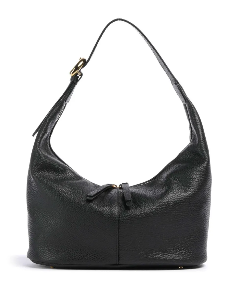 Fernanda Beuteltasche genarbtes Rindsleder schwarz