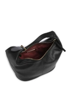 Fernanda Beuteltasche genarbtes Rindsleder schwarz