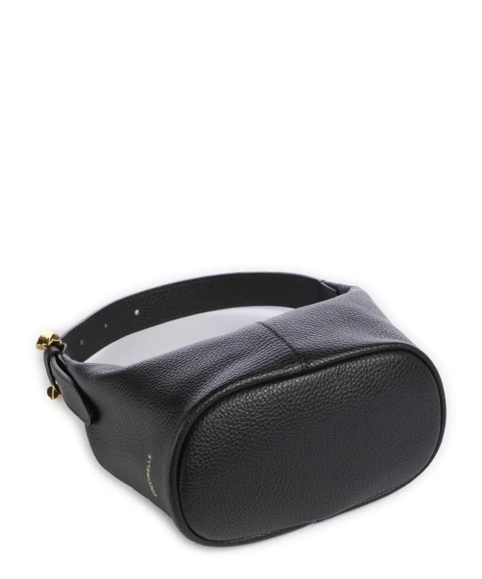 Fernanda Schultertasche genarbtes Leder schwarz