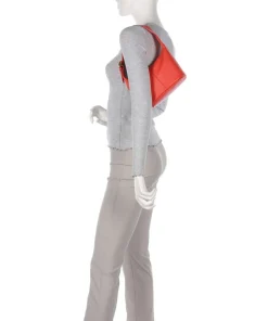 Fernanda Schultertasche genarbtes Leder rot