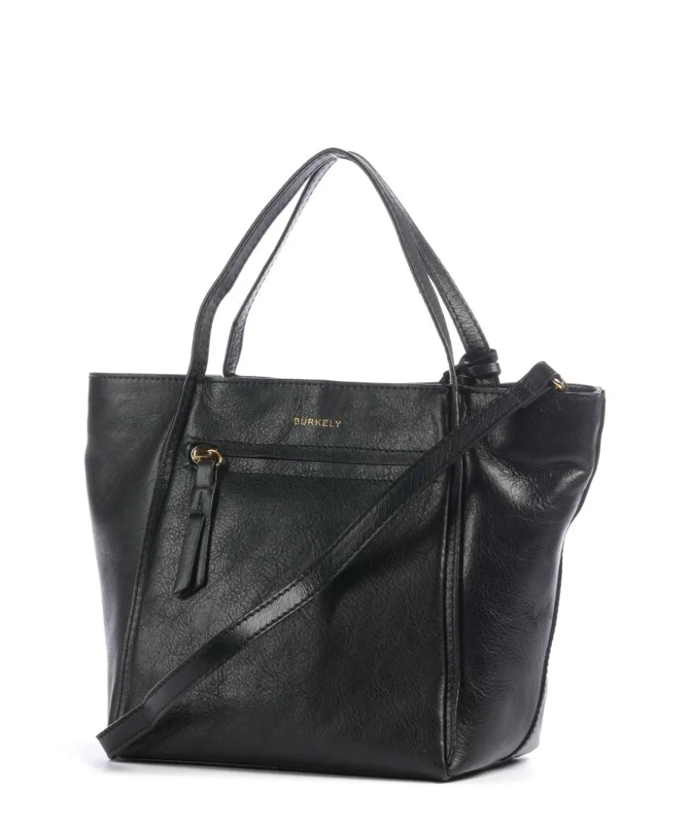 Fine Florence Umhängetasche fein genarbtes Leder schwarz