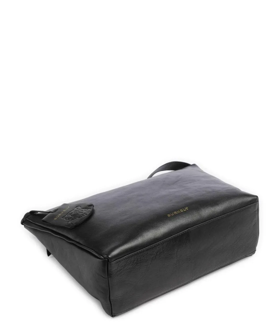 Fine Florence Umhängetasche fein genarbtes Leder schwarz