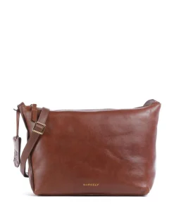 Fine Florence Umhängetasche fein genarbtes Leder braun