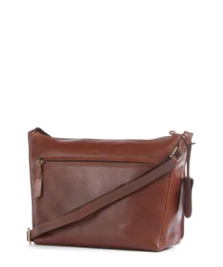 Fine Florence Umhängetasche fein genarbtes Leder braun