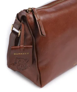 Fine Florence Umhängetasche fein genarbtes Leder braun