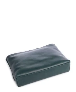 Fine Florence Umhängetasche fein genarbtes Leder petrol