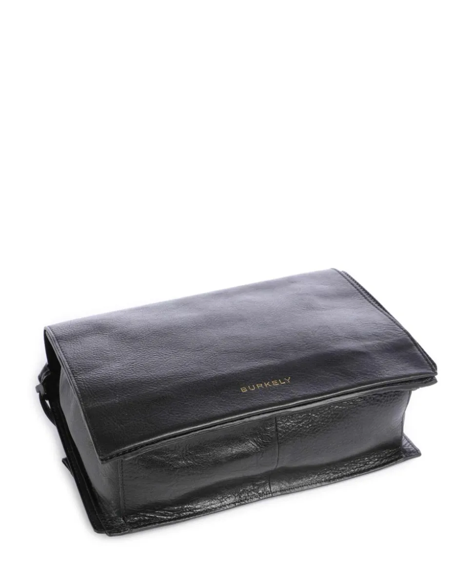 Fine Florence Umhängetasche genarbtes Leder schwarz