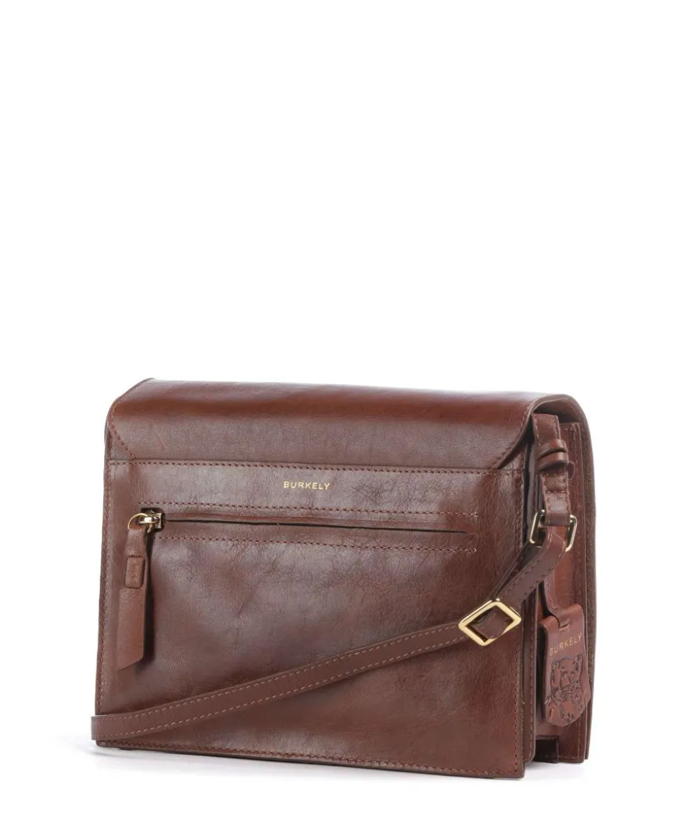 Fine Florence Umhängetasche genarbtes Leder braun