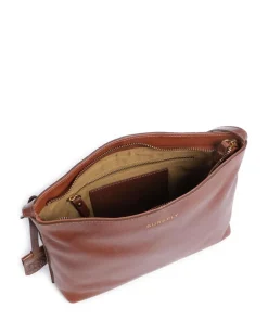 Fine Florence Umhängetasche fein genarbtes Leder braun