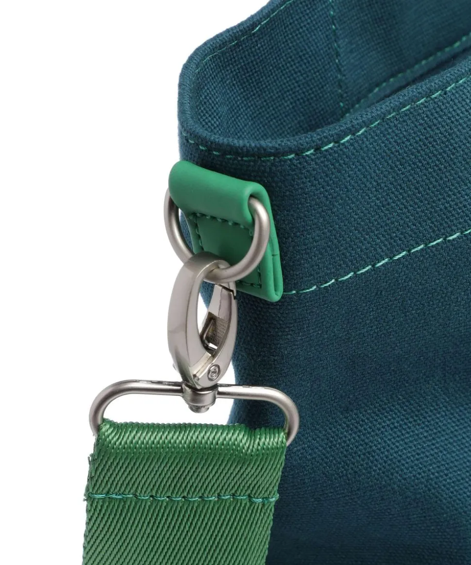 Fiorella FI200 Shopper Lederimitat, Canvas petrol