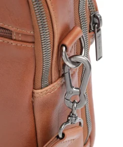 Firenze Aktentasche 15″ genarbtes Leder hellbraun