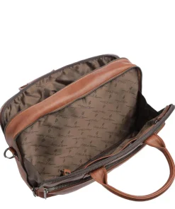 Firenze Aktentasche 15″ genarbtes Leder hellbraun