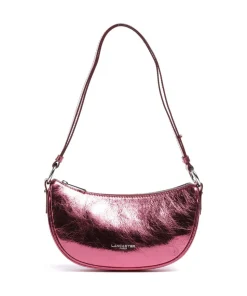 Firenze Fashion Schultertasche genarbtes Rindsleder pink