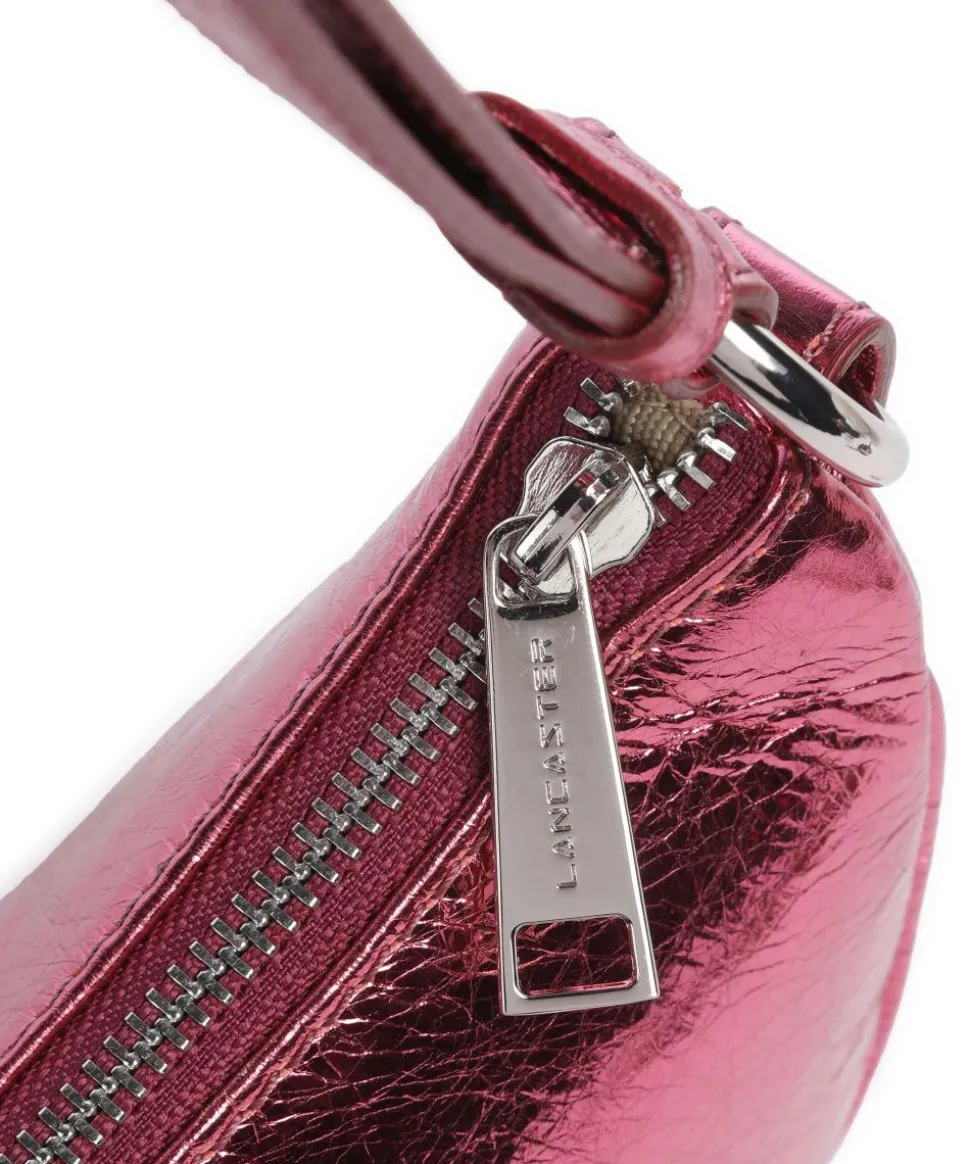 Firenze Fashion Schultertasche genarbtes Rindsleder pink