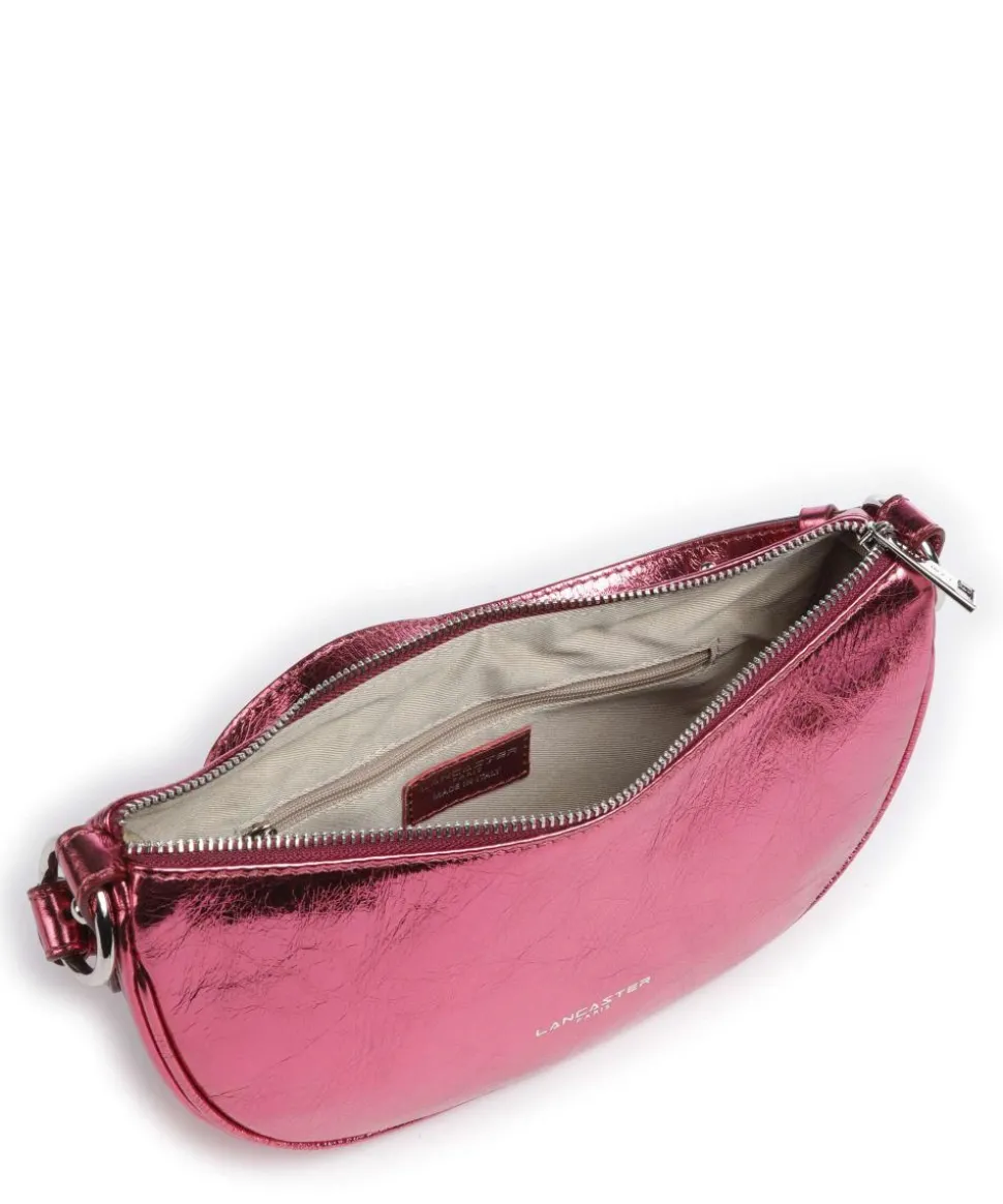 Firenze Fashion Schultertasche genarbtes Rindsleder pink