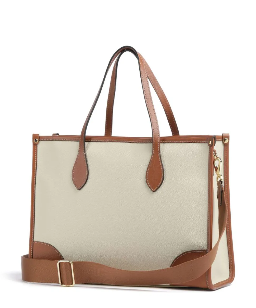 Firenze Shopper Lederimitat creme