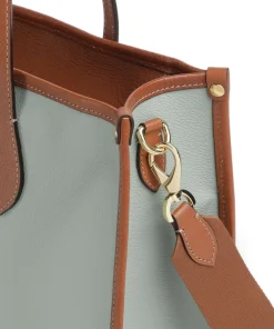 Firenze Shopper Lederimitat grünblau