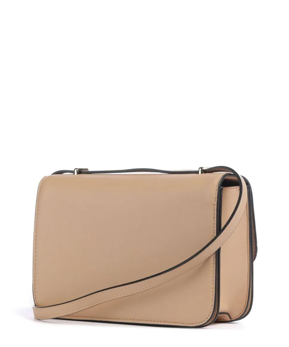 Flap Re Umhängetasche Lederimitat beige