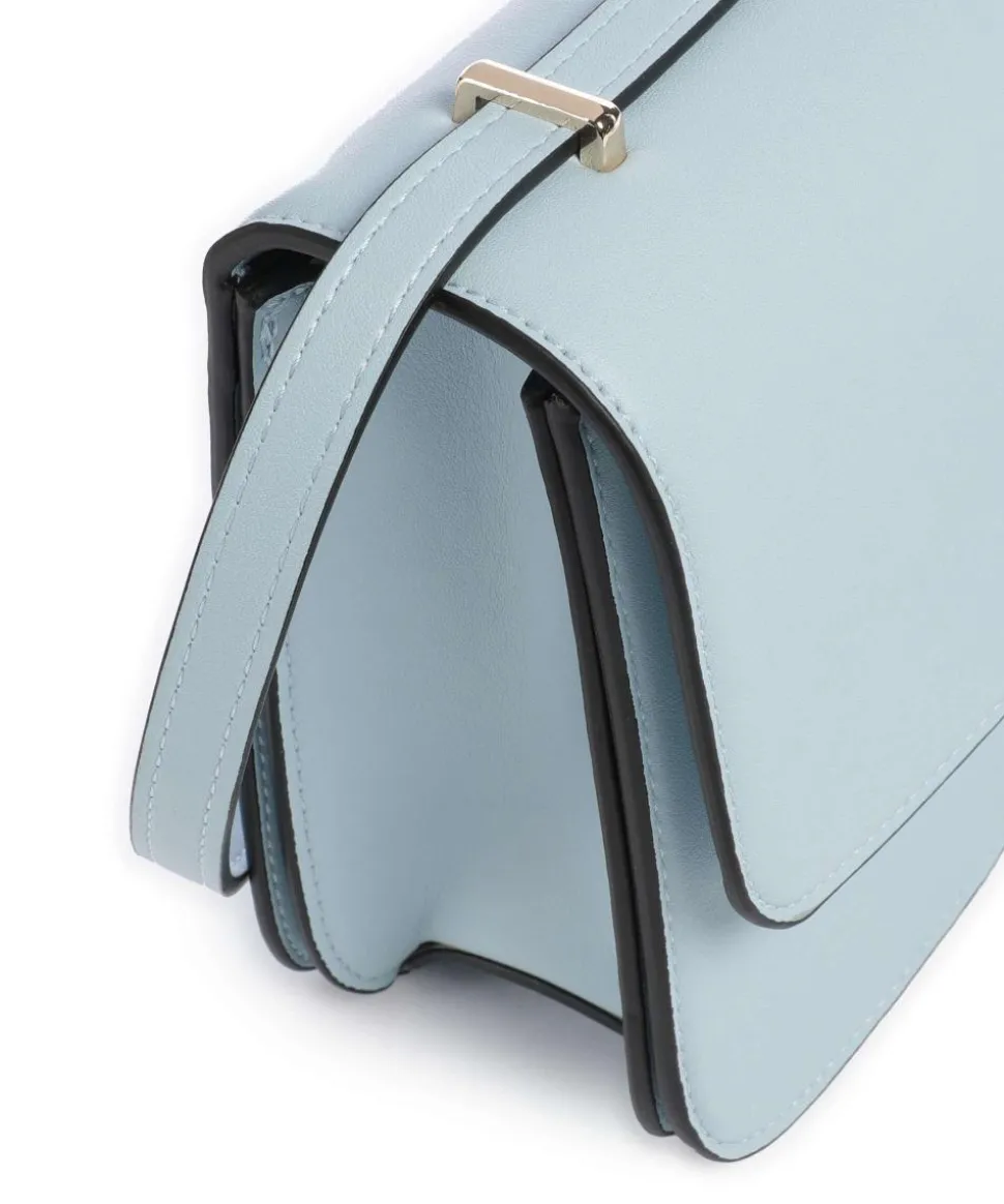 Flap Re Umhängetasche Lederimitat hellblau