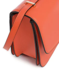 Flap Re Umhängetasche Lederimitat orange