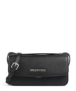 Flap Re Umhängetasche Lederimitat schwarz