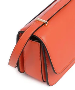 Flap Re Umhängetasche Lederimitat orange