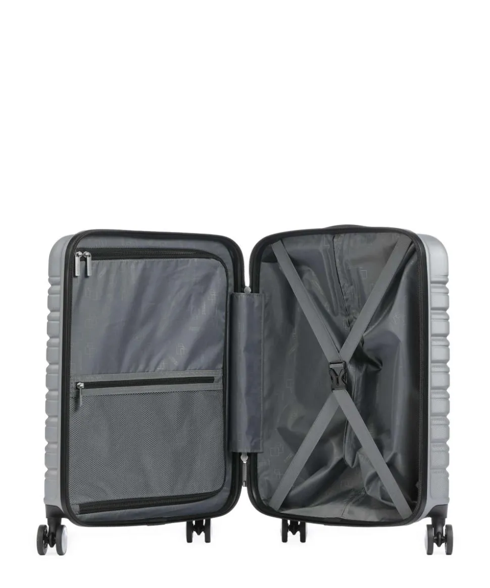 Flashline 4-Rollen Trolley silber 55 cm