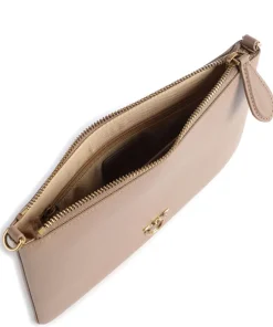 Flat Classic Umhängetasche fein genarbtes Rindsleder braun