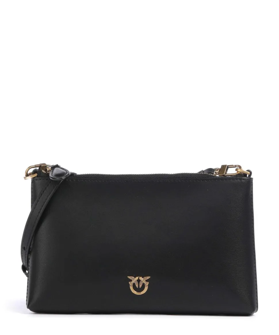 Flat Mini Umhängetasche Kalbsleder schwarz