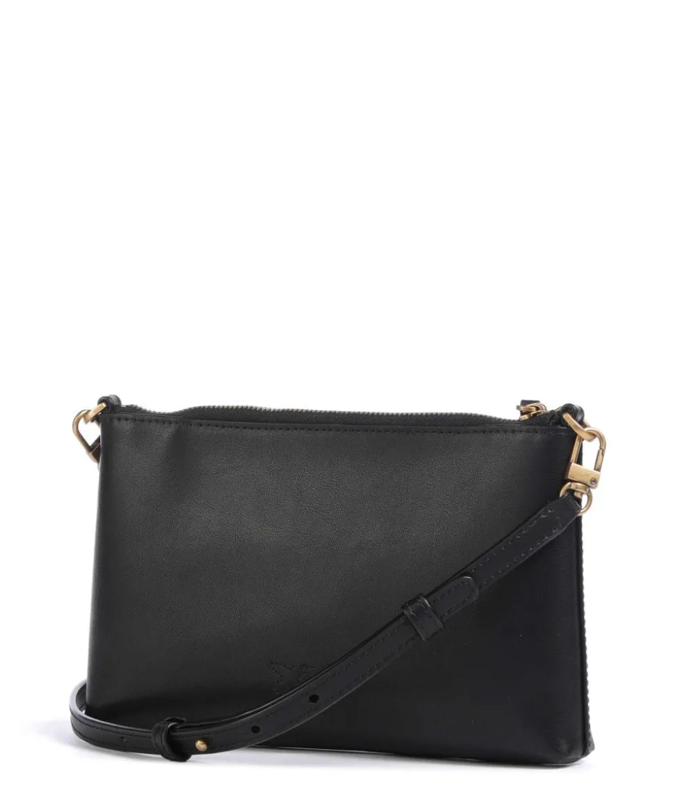 Flat Mini Umhängetasche Kalbsleder schwarz