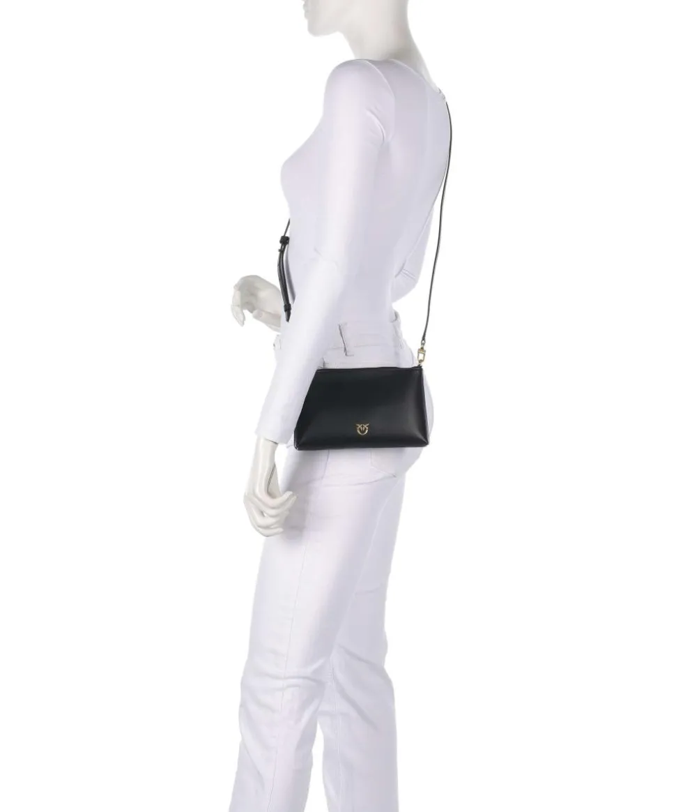 Flat Mini Umhängetasche Kalbsleder schwarz