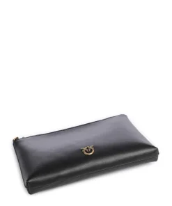 Flat Mini Umhängetasche Kalbsleder schwarz