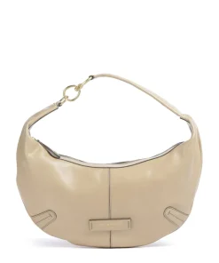 Flavia Schultertasche Rindsleder beige