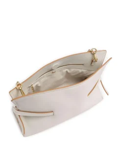 Fleet Street Schultertasche fein genarbtes Rindsleder elfenbein