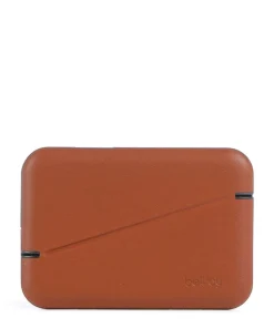 Flip Case RFID Kreditkartenetui recyceltes Polycarbonat, Leder, Kunststoff terrakotta