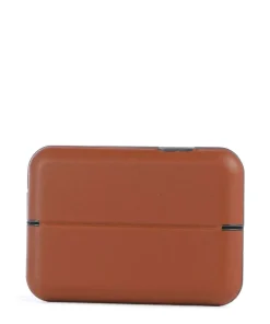 Flip Case RFID Kreditkartenetui recyceltes Polycarbonat, Leder, Kunststoff terrakotta