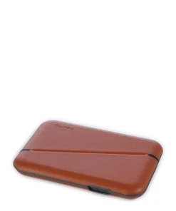 Flip Case RFID Kreditkartenetui recyceltes Polycarbonat, Leder, Kunststoff terrakotta